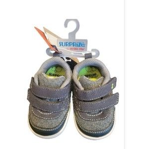 Surprize Stride Rite Baby Boy Gray Sneakers Shoes STAGE 2 FIRST WALKER SIZE 3